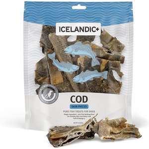 Icelandic+ Cod Skin Pieces Dog Treats, 8-oz bag