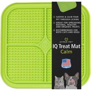 Hyper Pet IQ Calm Slow Feeder Cat & Dog Treat Mat, Green