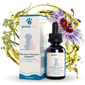 Prana Pets Seizure Symptom Support Homeopathic Medicine for Anxiety, Muscle Spasms & Seizures Cats & Dogs, 2-oz bottle