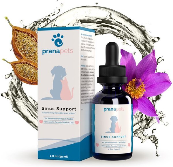 Prana Pets Sinu Help Homeopathic Medicine for Respiratory Infections for Cats & Dogs, 2-oz bottle slide 1 of 4