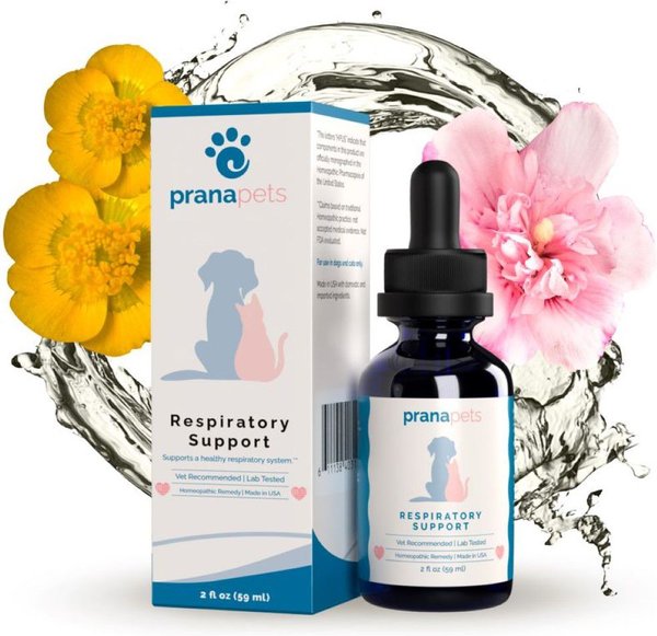 Prana Pets Respiratory System Support Homeopathic Medicine for Asthma & Respiratory Infections for Cats & Dogs, 2-oz bottle slide 1 of 4
