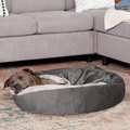 FurHaven Wave Covered Pillow Cat & Dog Bed, Dark Gray, Medium