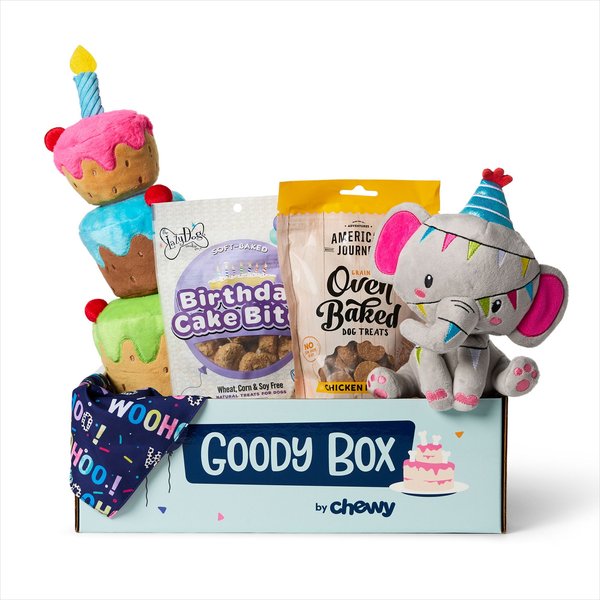 Goody Box Birthday Dog Toys, Treats, & Bandana, Medium/Large slide 1 of 8