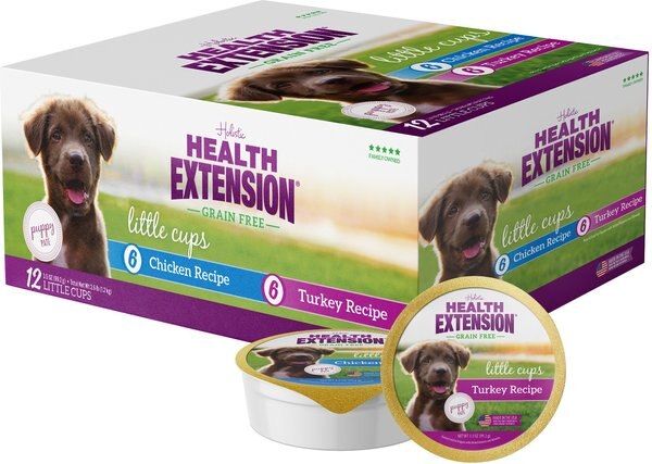 Health Extension Little Cups Chicken & Turkey Recipe Variety Pack Grain-Free Wet Puppy Food, 3.5-oz, case of 12 slide 1 of 8