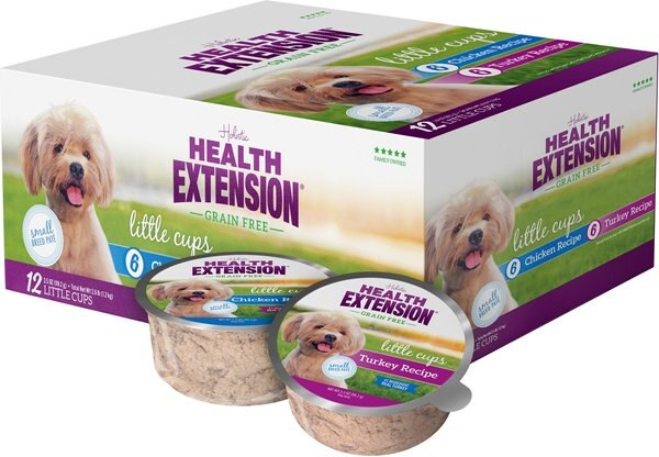 Health Extension Little Cups Chicken & Turkey Recipe Variety Pack Small Breed Grain-Free Wet Puppy Food, 3.5-oz, case of 12 slide 1 of 8