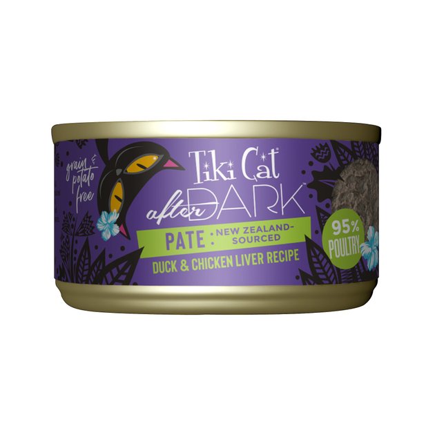 TIKI CAT After Dark Pate Duck & Chicken Liver Recipe GrainFree Wet Cat