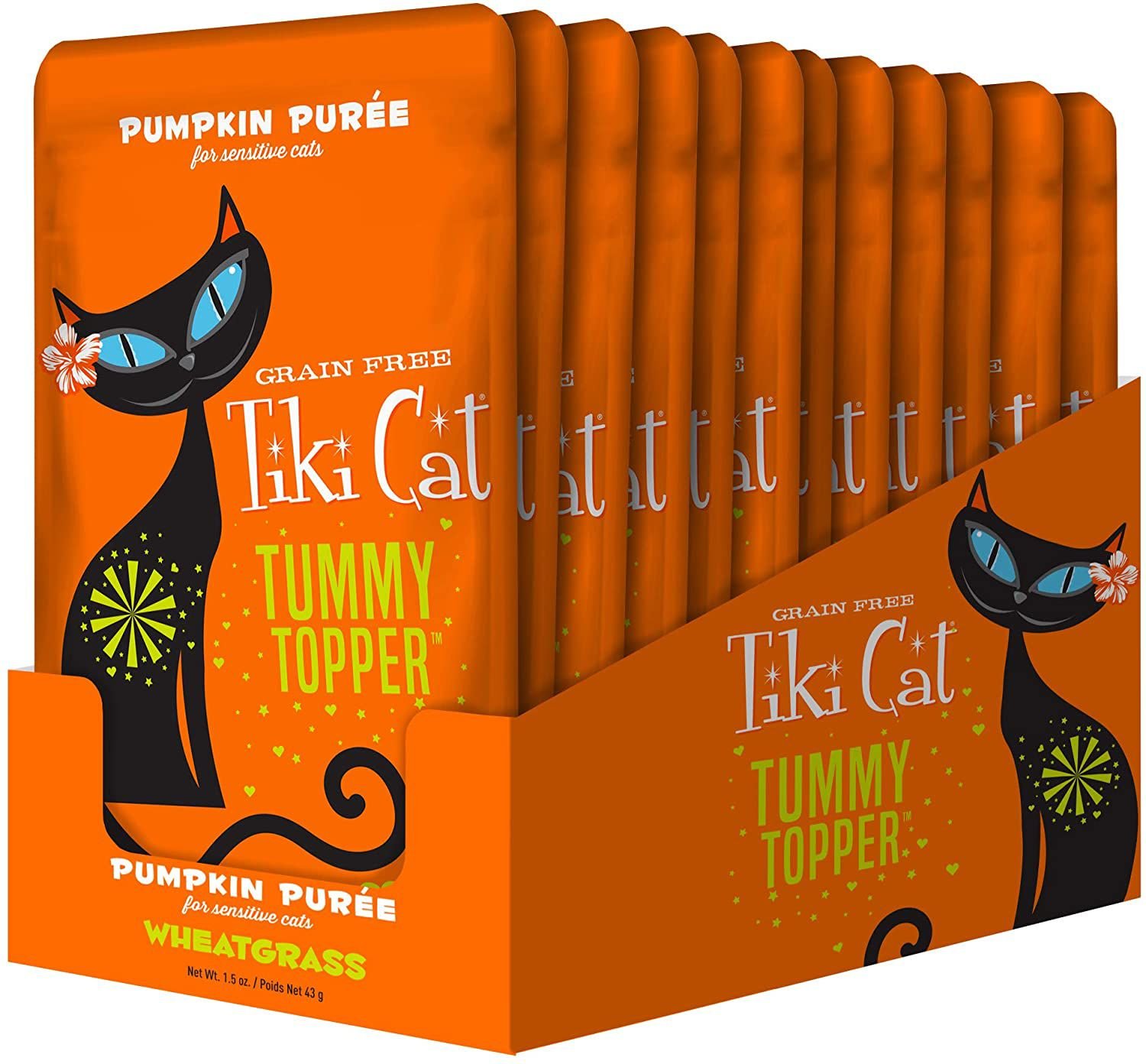 TIKI CAT Tummy Topper Pumpkin Puree Wheatgrass GrainFree Wet Cat Food