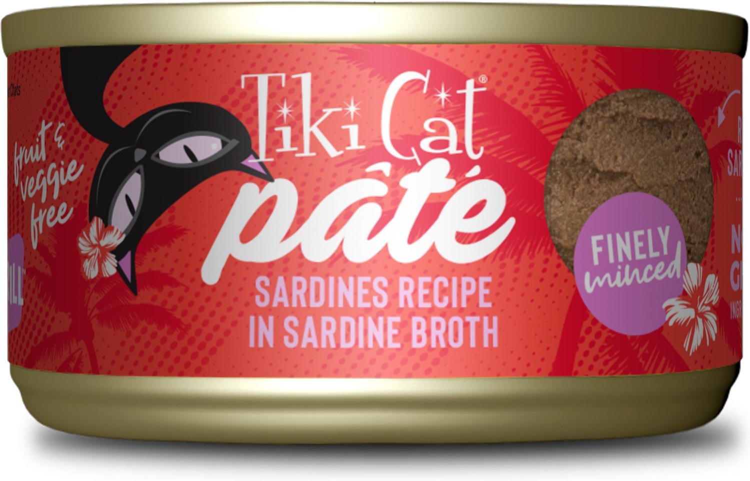 TIKI CAT Pate Sardines Recipe in Sardine Broth Wet Cat Food, 2.8oz