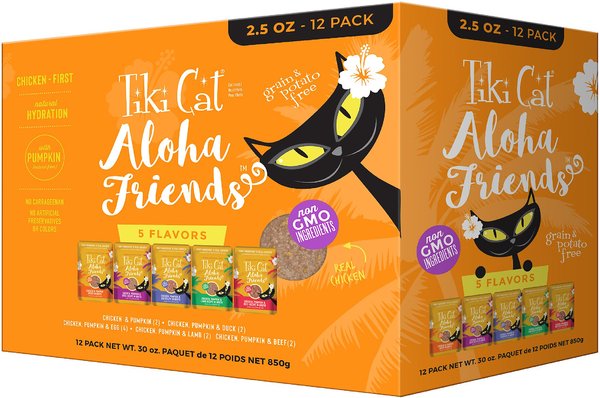 Tiki Cat Aloha Friends Chicken Variety Pack Grain-Free Wet Cat Food, 2.5-oz, case of 12 slide 1 of 8