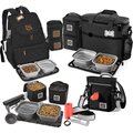 Mobile Dog Gear Walking Bag, Rolling Week Away Bag, Dine Away Set & Weekender Backpack Dog Travel Set, Black