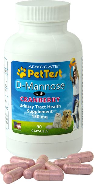 PetTest D-Mannose Urinary Tract Health Cranberry Dog & Cat Supplement, 90 count slide 1 of 1