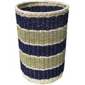 D-Art Collection Abaca Stripe Dog & Cat Food & Toy Tall Storage Basket