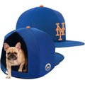 Nap Cap MLB Covered Pillow Cat & Dog Bed, New York Mets, Medium