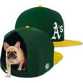 Nap Cap MLB Covered Pillow Cat & Dog Bed, Oakland Athletics, Medium
