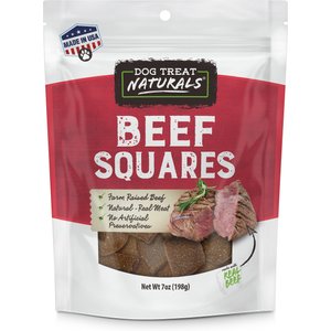 Dog Treat Naturals Beef Squares Dog Treats, 7-oz bag
