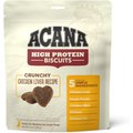 ACANA High-Protein Biscuits Grain-Free Chicken Liver Recipe Med/Large Breed Dog Treats, 9-oz bag