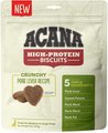 ACANA High-Protein Biscuits Grain-Free Pork Liver Recipe Med/Large Breed Dog Treats, 9-oz bag