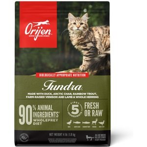 ORIJEN Tundra Grain-Free Dry Cat Food, 4-lb bag
