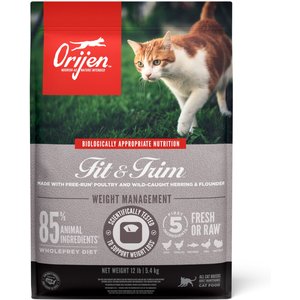 ORIJEN Fit & Trim Grain-Free Dry Cat Food, 12-lb bag