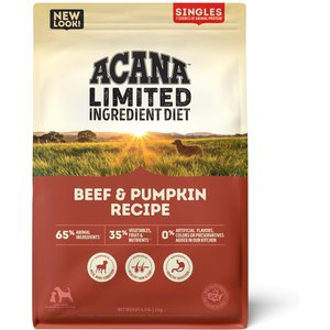 ACANA Singles Limited Ingredient Diet Beef & Pumpkin Recipe Grain-Free Dry Dog Food, 4.5-lb bag