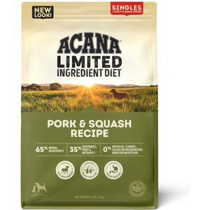 ACANA Singles Limited Ingredient Diet Pork & Squash Recipe Grain-Free Dry Dog Food, 4.5-lb bag