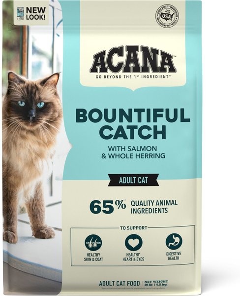 ACANA Bountiful Catch High-Protein Adult Dry Cat Food, 10-lb bag slide 1 of 8