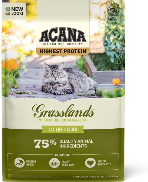 ACANA Grasslands Grain-Free Dry Cat Food, 10-lb bag slide 1 of 9