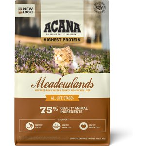 ACANA Meadowlands Grain-Free Dry Cat Food, 4-lb bag