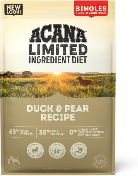 ACANA Singles Limited Ingredient Duck & Pear Grain-Free Dry Dog Food, 13-lb bag slide 1 of 9