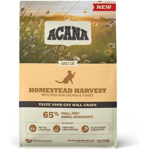 ACANA Homestead Harvest High-Protein Adult Dry Cat Food, 4-lb bag