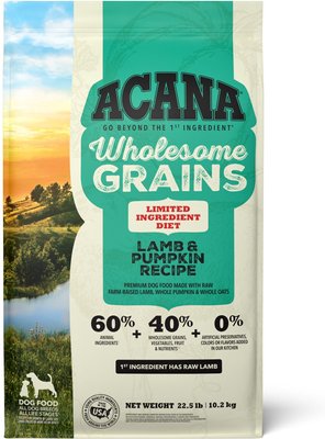 ACANA Singles + Wholesome Grains Limited Ingredient Diet Lamb & Pumpkin Recipe Dry Dog Food, slide 1 of 1