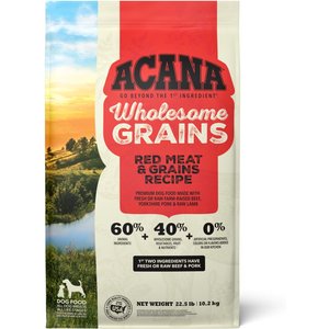 ACANA Wholesome Grains Red Meat Recipe Gluten-Free Dry Dog Food, 22.5-lb bag
