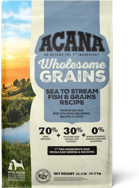 ACANA Sea to Stream Recipe + Wholesome Grains Gluten-Free Dry Dog Food, 22.5-lb bag slide 1 of 10