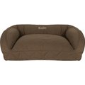 Carolina Pet Memory Foam Quilted Microfiber Personalized Bolster Dog Bed, Chocolate, Large/X-Large