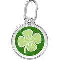Red Dingo Clover Stainless Steel Personalized Dog & Cat ID Tag, Green, Medium