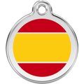 Red Dingo Spanish Flag Tag Stainless Steel Personalized Dog & Cat ID Tag, Medium