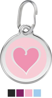Red Dingo 2 Toned Heart Stainless Steel Personalized Dog & Cat ID Tag, slide 1 of 1