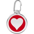 Red Dingo Heart Stainless Steel Personalized Dog & Cat ID Tag, Red, Medium