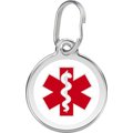 Red Dingo Medical Alert Stainless Steel Personalized Dog & Cat ID Tag, Large