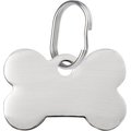 Red Dingo Bone Personalized Silver Stainless Steel Dog & Cat ID Tag, Large