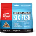 ORIJEN Six Fish Grain-Free Freeze-Dried Cat Treats, 1.25-oz bag