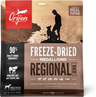 ORIJEN Regional Red Grain-Free Freeze-Dried Dog Food & Topper, slide 1 of 1
