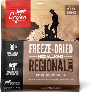 ORIJEN Regional Red Grain-Free Freeze-Dried Dog Food & Topper, 16-oz bag