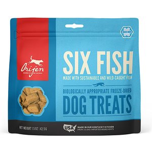 ORIJEN Six Fish Grain-Free Freeze-Dried Dog Treats, 1.5-oz bag