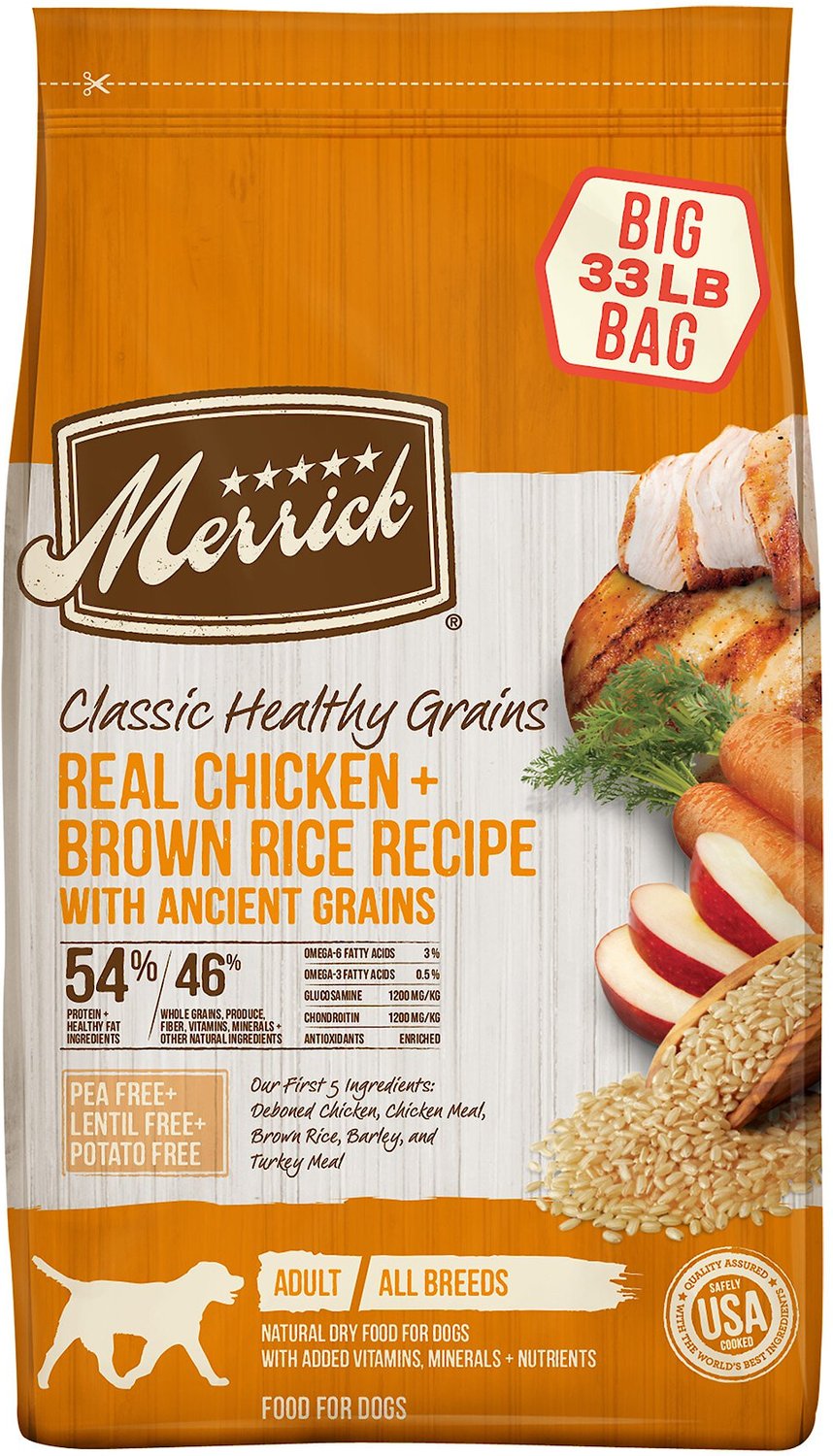 Merrick Classic Healthy Grains Real Chicken + Brown Rice
