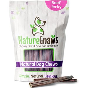 Nature Gnaws 5 - 6" Beef Jerky Sticks Dog Treats, 8-oz bag