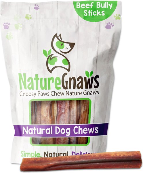 Nature Gnaws Jumbo Bully Sticks 5 - 6" Dog Treats, 3 count slide 1 of 8
