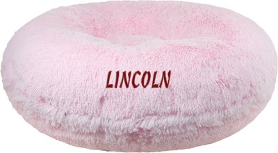 Bessie + Barnie Signature Bubble Gum Shag Personalized Pillow Cat & Dog Bed w/ Removable Cover, slide 1 of 1