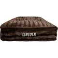Bessie + Barnie Godiva Brown Personalized Pillow Cat & Dog Bed w/ Removable Cover, Large