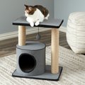 Two By Two The Cherry 20.9-in Felt Cat Condo, Grey